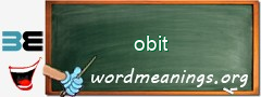 WordMeaning blackboard for obit